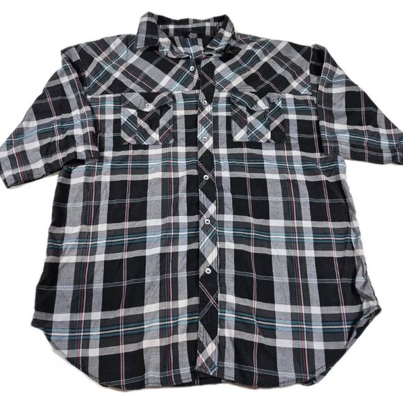 Mens Short Sleeve Flannel Shirt Diamond Stash 4xl - Picture 1 of 7